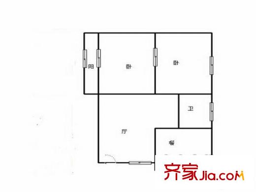 江畔人家戶型圖戶型圖2室 