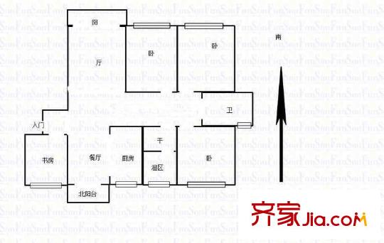 金地明悅戶型圖戶型圖4室 4室2廳2衛(wèi)1廚