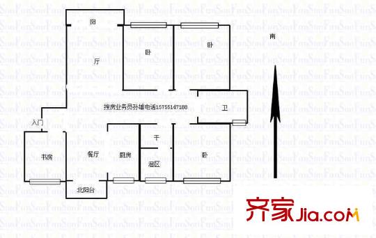 金地明悅戶型圖戶型圖 4室 4室2廳2衛(wèi)1廚