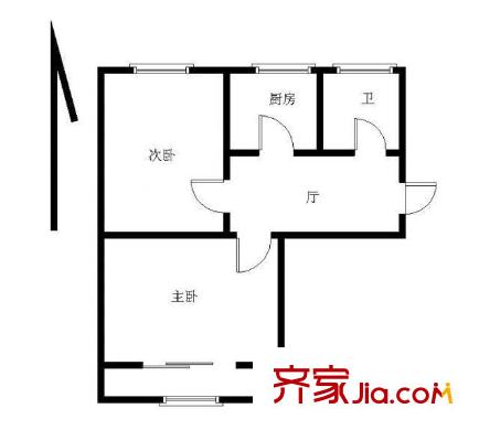 拓園戶型圖戶型圖 2室 2室1廳1衛(wèi)1廚
