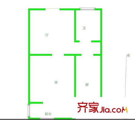 拓園戶型圖戶型圖 1室 1室1廳1衛(wèi)1廚