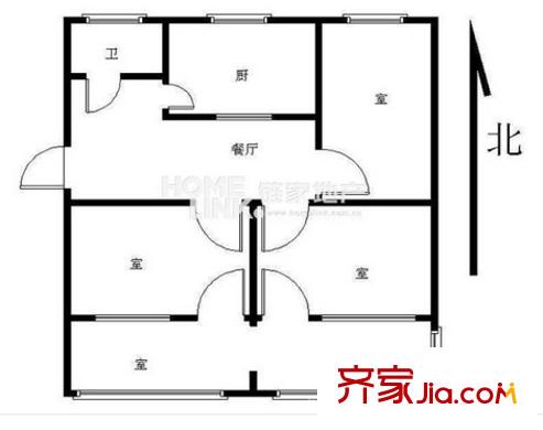 華新巷小區(qū)戶型圖戶型圖 3室 3室1廳1衛(wèi)1廚