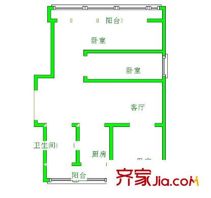 華新巷小區(qū)戶型圖戶型圖 3室 3室2廳1衛(wèi)1廚