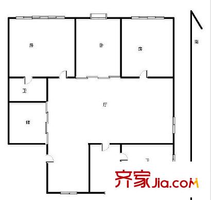 拉薩路住宅戶型圖 戶型圖 3室  3室2廳2衛(wèi)1廚