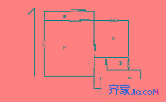 拉薩路住宅戶型圖戶型圖2室 2室1廳1衛(wèi)1廚