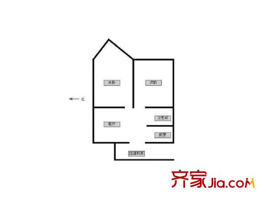北門橋小區(qū)戶型圖戶型圖 2室 2室1廳1衛(wèi)