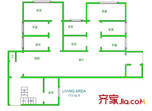 北門橋小區(qū)戶型圖戶型圖 1室 1室1廳2衛(wèi)1廚