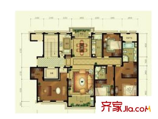 攬翠苑戶型圖戶型圖 4室 4室2廳2衛(wèi)1廚