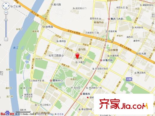 奧體新城丹楓園交通圖