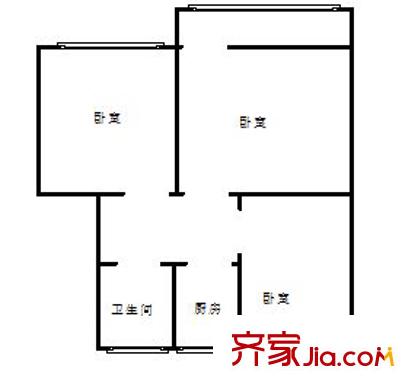 鐘阜路2號小區(qū)戶型圖戶型圖 3室 3室1衛(wèi)1廚