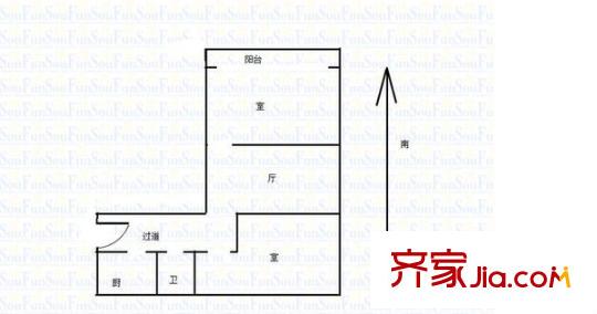 鐘阜路2號小區(qū)戶型圖戶型圖2室 2室1廳1衛(wèi)1廚