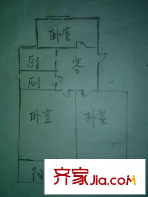 豆菜橋住宅戶型圖戶型圖 3室 3室1廳1衛(wèi)1廚