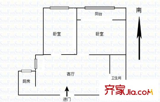 玉帶園戶型圖戶型圖 2室 