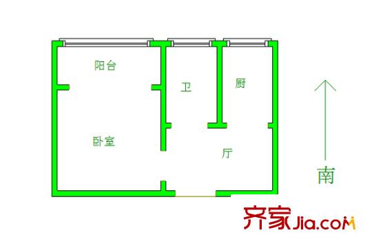 玉帶園戶型圖戶型圖 1室 1室1廳1衛(wèi)1廚