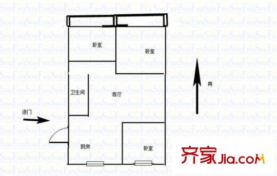 天目路小區(qū)戶型圖 戶型圖 3室 3室1廳1衛(wèi)1廚