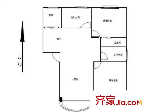 牡丹里戶型圖戶型圖 3室  3室2廳2衛(wèi)1廚