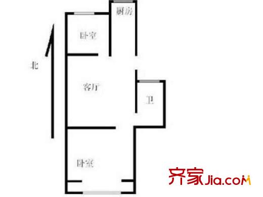 牡丹里戶型圖戶型圖 2室 2室1廳1衛(wèi)1廚