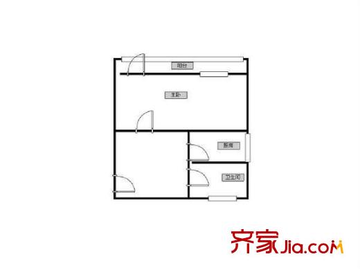 五條巷住宅戶型圖戶型圖 1室 1室1廳1衛(wèi)1廚