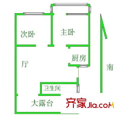鼓樓三條巷小區(qū)戶型圖戶型圖 2室 2室1廳1衛(wèi)1廚