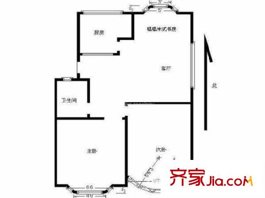 名城世紀(jì)園戶型圖戶型圖 2室 2室2廳1衛(wèi)1廚