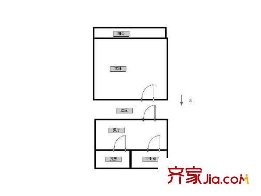 鼓樓二條巷住宅戶型圖戶型圖1室 1室1廳1衛(wèi)1廚