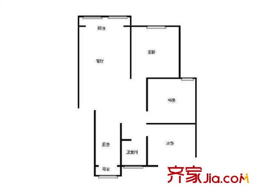 龍翔鳴翠苑戶型圖 戶型圖 3室 3室2廳1衛(wèi)1廚