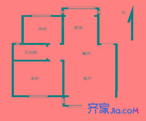 金虹花園戶型圖戶型圖 2室 2室2廳1衛(wèi)1廚