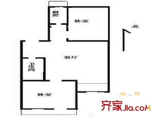 仙居雅苑戶型圖戶型圖 2室 2室1廳1衛(wèi)1廚