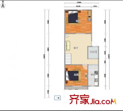 郁金香花苑戶型圖戶型圖 2室 2室1廳1衛(wèi)1廚