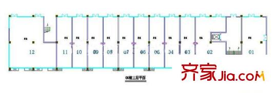 嘉順時(shí)代廣場戶型圖06#商鋪3層平面圖 