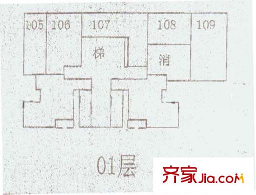 嘉順時(shí)代廣場戶型圖c1戶型 