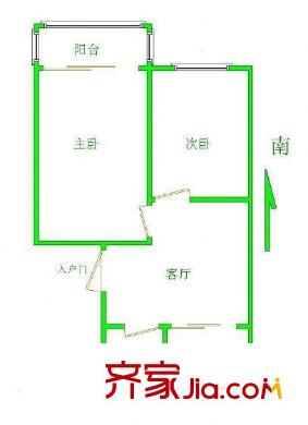 歸云堂住宅戶型圖戶型圖 2室 2室1廳1衛(wèi)1廚