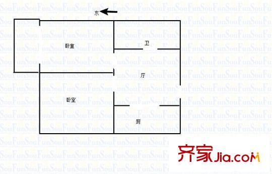 歸云堂住宅戶型圖戶型圖2室 2室1廳1衛(wèi)1廚