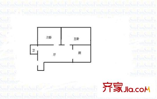 歸云堂住宅戶型圖戶型圖2室 2室1廳1衛(wèi)1廚