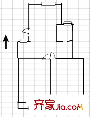 福園戶型圖 戶型圖 3室 3室1廳1衛(wèi)1廚