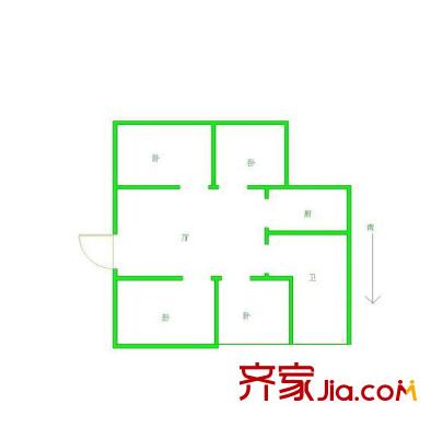 壹城戶型圖戶型圖 4室 4室1廳1衛(wèi)1廚