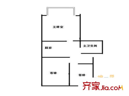半山花園戶型圖戶型圖 3室 3室1廳1衛(wèi)1廚