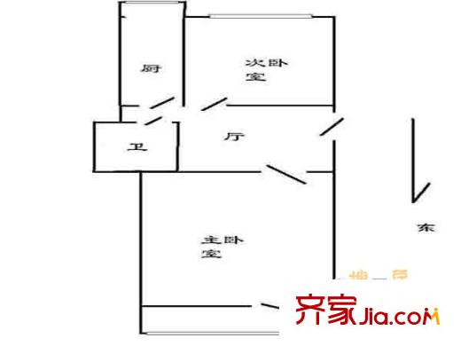 半山花園戶型圖戶型圖 2室 2室1廳1衛(wèi)1廚