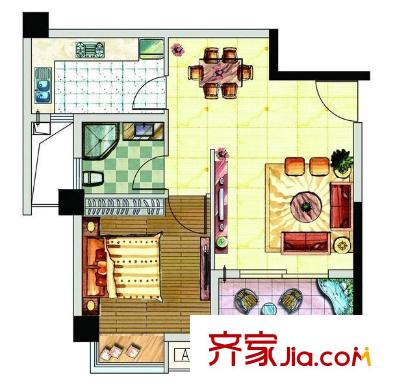 天津新村戶型圖戶型圖 1室 1室2廳1衛(wèi)1廚