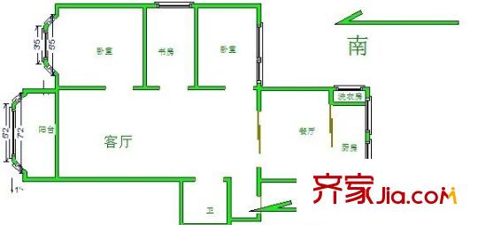 半山花園戶(hù)型圖戶(hù)型圖 3室 3室2廳1衛(wèi)1廚