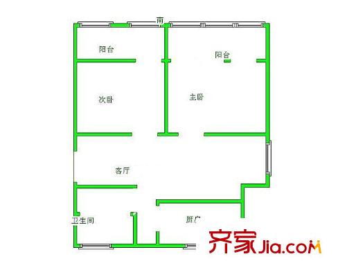 順達(dá)佳苑戶(hù)型圖戶(hù)型圖 2室 2室1廳1衛(wèi)1廚