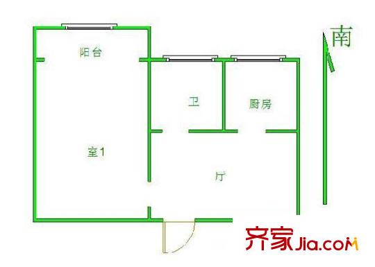 寧夏路18號戶型圖戶型圖 1室 1室1廳1衛(wèi)1廚