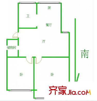 寧夏路18號戶型圖戶型圖 2室 2室2廳1衛(wèi)1廚