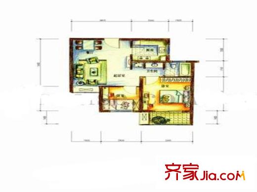 景祥佳園戶型圖戶型圖 2室 2室1廳1衛(wèi)1廚
