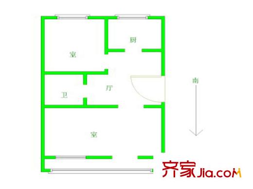 景祥佳園戶型圖戶型圖 2室 2室1廳1衛(wèi)1廚