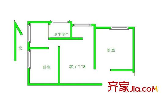 石鼓路小區(qū)戶型圖戶型圖 2室 2室1廳1衛(wèi)1廚