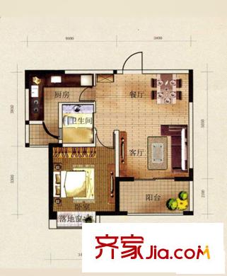 中北品尚戶型圖戶型圖2室 2室1廳1衛(wèi)1廚