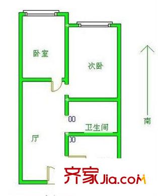 紅山機(jī)電花園戶型圖戶型圖 2室 2室1廳1衛(wèi)1廚