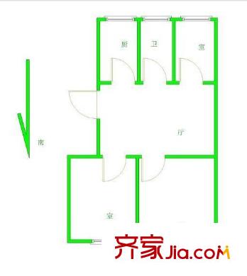 紅山機(jī)電花園戶型圖戶型圖 3室 3室1廳1衛(wèi)1廚