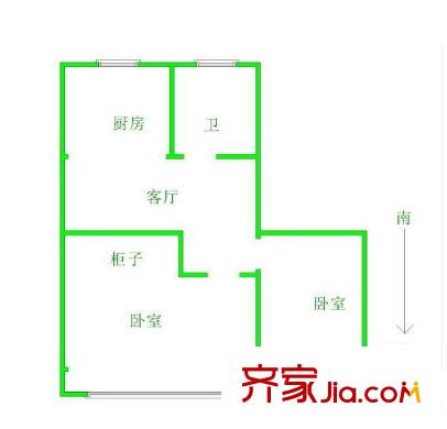 愛達(dá)花園蘭花園戶型圖戶型圖2室 2室2廳1衛(wèi)1廚